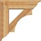 Ekena Millwork Westlake Traditional Rough Sawn Bracket w/ Offset Brace, Western Red Cedar, 8"W x 28"D x 28"H BKT0806X28X28WTL01RWR - alternate 2